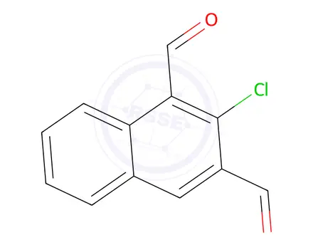 Chemical structure of 2-Chloronaphthalene-1,3-dicarbaldehyde