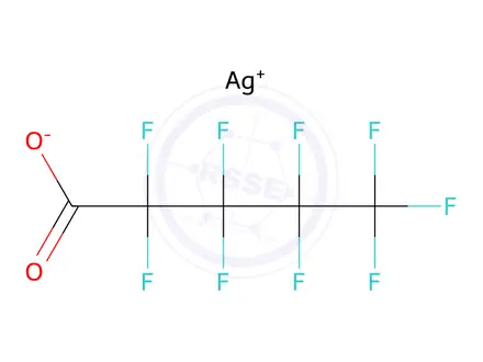 Chemical structure of Silver perfluoropentanoate