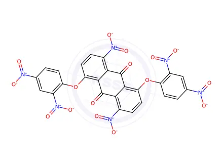 Chemical structure of 1,5-bis(2,4-dinitrophenoxy)-4,8-dinitroanthraquinone