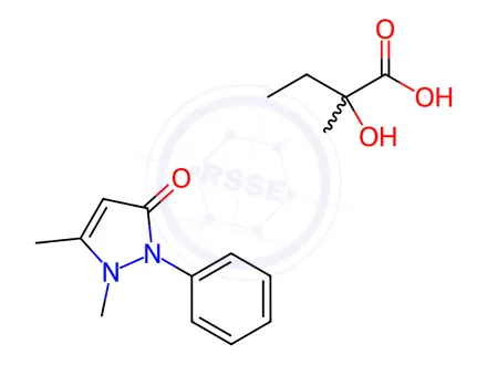 Chemical structure of Antipyrine 2-Hydroxy-2-methylbutyrate