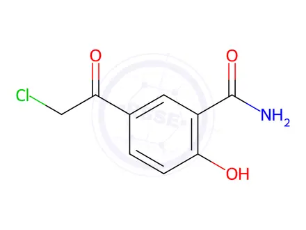Chemical structure of 5-(2-chloroacetyl)-2-hydroxybenzamide