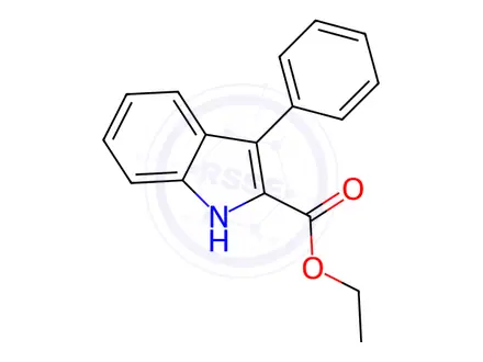 Chemical structure of Ethyl 3-phenyl-1H-indole-2-carboxylate