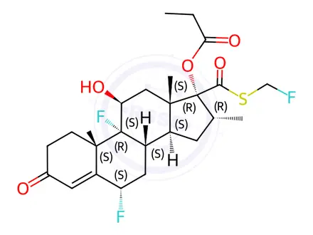Chemical structure of Fluticasone Propionate Impurity E