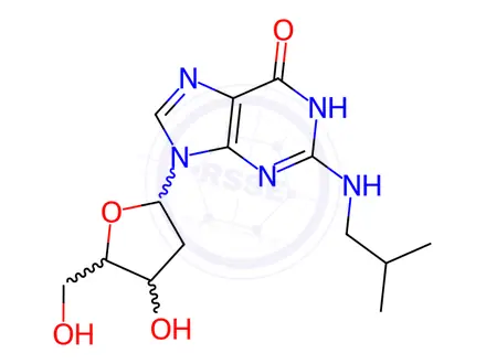 Chemical structure of N2-Isobutyl-2'-deoxyguanosine
