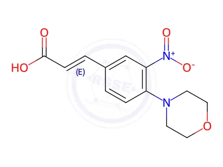Chemical structure of 3-[4-(Morpholin-4-yl)-3-nitrophenyl]acrylic acid