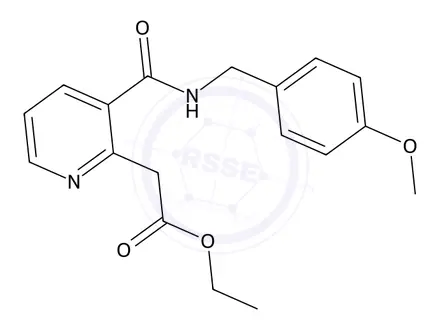 Chemical structure of Ethyl 2-(3-((4-methoxybenzyl)carbamoyl)pyridin-2-yl)acetate
