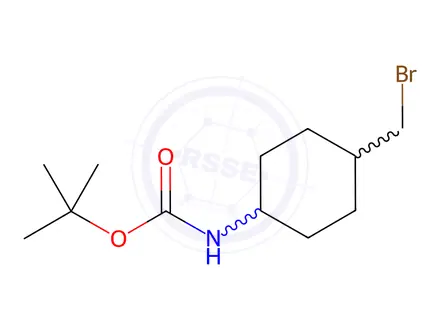 Chemical structure of tert-Butyl (4-(bromomethyl)cyclohexyl)carbamate