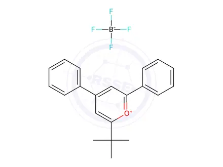 Chemical structure of 2-(tert-Butyl)-4,6-diphenylpyrylium tetrafluoroborate
