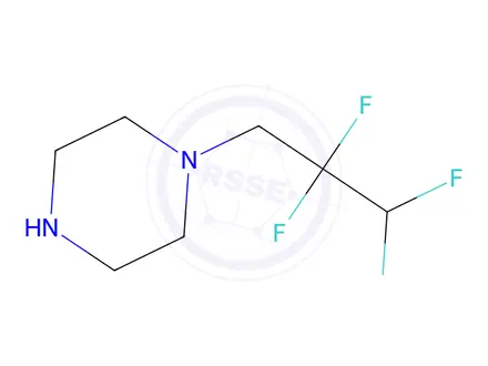 Chemical structure of 1-(2,2,3,3-tetrafluoropropyl)piperazine