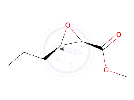 Chemical structure of Oxiranecarboxylic acid, 3-propyl-, methyl ester, (2R-cis)-(9CI)