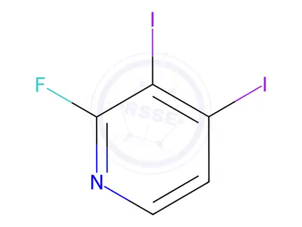 Chemical structure of 2-Fluoro-3,4-diiodopyridine