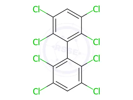 Chemical structure of 2,2',3,3',5,5',6,6'-Octachlorobiphenyl