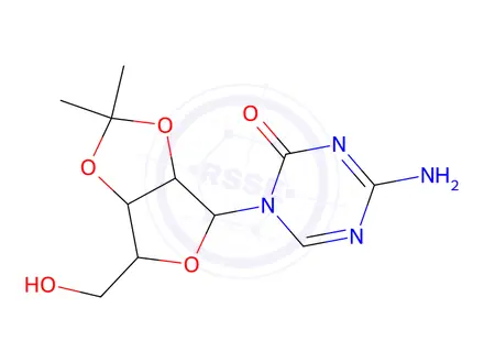 Chemical structure of 4-Amino-1-(6-(hydroxymethyl)-2,2-dimethyltetrahydrofuro[3,4-d][1,3]dioxol-4-yl)-1,3,5-triazin-2(1H)-one