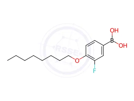 Chemical structure of (3-Fluoro-4-(octyloxy)phenyl)boronic acid