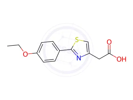 Chemical structure of 2-[2-(4-ethoxyphenyl)-1,3-thiazol-4-yl]acetic Acid