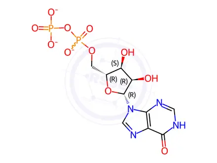 Chemical structure of Inosine 5'-diphosphate trisodium