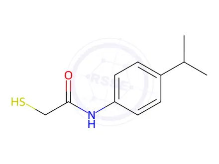 Chemical structure of N-(4-isopropylphenyl)-2-mercaptoacetamide