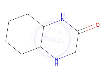 Chemical structure of 2(1H)-Quinoxalinone,octahydro-,(4aS-trans)-(9CI)