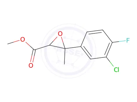 Chemical structure of Methyl 3-(3-chloro-4-fluorophenyl)-3-methyloxirane-2-carboxylate