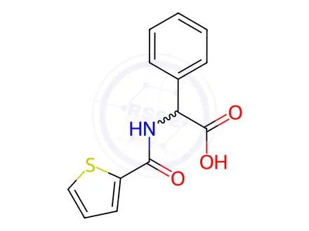 Chemical structure of 2-Phenyl-2-(thiophen-2-ylformamido)acetic acid
