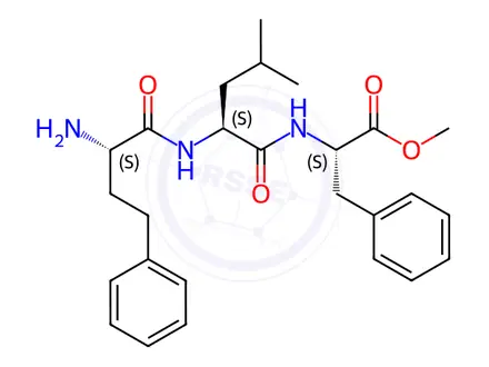 Chemical structure of Methyl ((S)-2-Amino-4-phenylbutanoyl)-L-leucyl-L-Phenylalaninate
