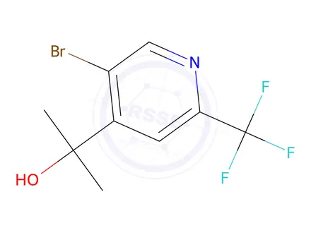 Chemical structure of 2-(5-Bromo-2-(trifluoromethyl)pyridin-4-yl)propan-2-ol