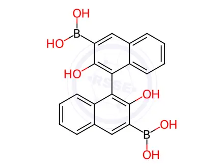 Chemical structure of (S)-2,2'-Dihydroxy-1,1'-binaphthalene-3,3'-diboronic acid