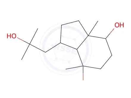 Chemical structure of 1H-Indene-4,7-diol, octahydro-1-(2-hydroxy-2-methylpropyl)-3a,7-dimethyl-, (1R,3aR,4R,7S,7aR)-