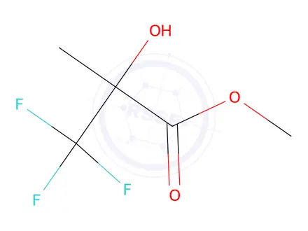 Chemical structure of Propanoic acid, 3,3,3-trifluoro-2-hydroxy-2-Methyl-, Methyl ester