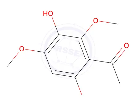 Chemical structure of 1-(3,6-Dihydroxy-2,4-dimethoxyphenyl)ethan-1-one