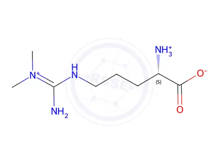 Chemical structure of NG, N'G-Dimethyl-L-arginine di(p-hydroxyazobenzene-p'-sulfonate)