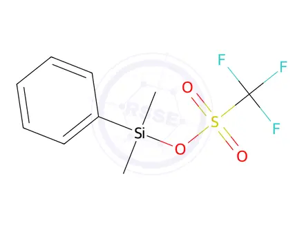 Chemical structure of Trifluoro-methanesulfonic acid dimethylphenylsilyl ester