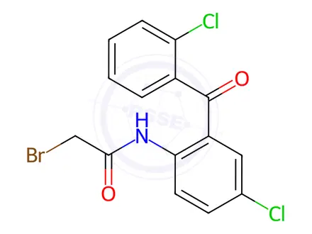 Chemical structure of 2-Bromo-acetamide-2,5-dichlorobenzophenone