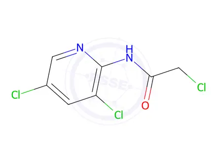 Chemical structure of 2-Chloro-N-(3,5-dichloropyridin-2-yl)acetamide