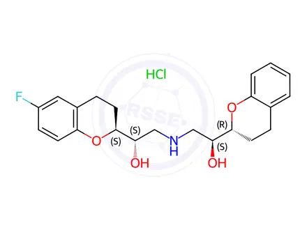 Chemical structure of (R,S,S,S)-Defluoro Nebivolol Hydrochloride