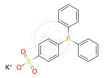 Chemical structure of Benzenesulfonic acid, 4-(diphenylphosphino)-, potassium salt (1:1)