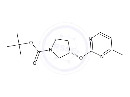 Chemical structure of (S)-tert-Butyl 3-((4-methylpyrimidin-2-yl)oxy)pyrrolidine-1-carboxylate
