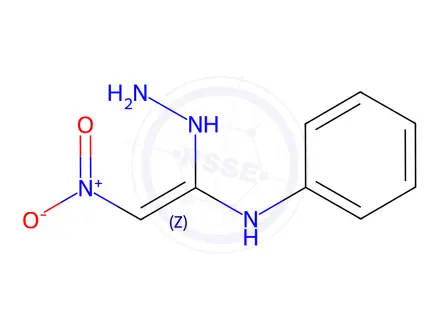 Chemical structure of N-(1-Hydrazino-2-nitrovinyl)aniline