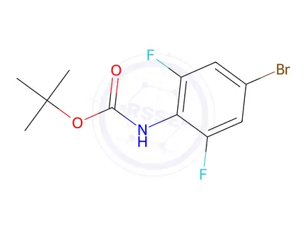 Chemical structure of 1,1-Dimethylethyl N-(4-bromo-2,6-difluorophenyl)carbamate