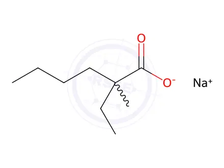 Chemical structure of SODIUM2-ETHYL-2-METHYLHEXANOATE