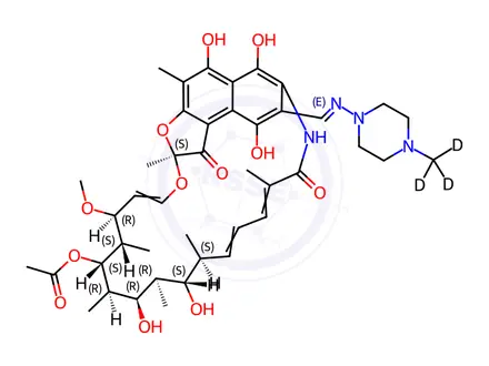 Chemical structure of Rifampicin-[D3]