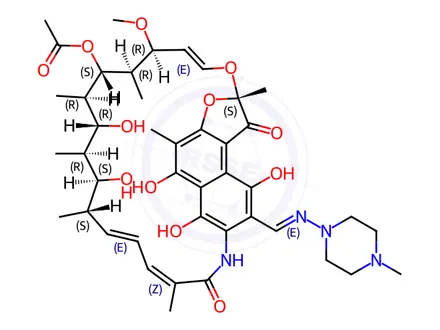 Chemical structure of Rifampicin