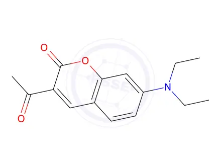 Chemical structure of 3-Acetyl-7-(diethylamino)-2H-chromen-2-one