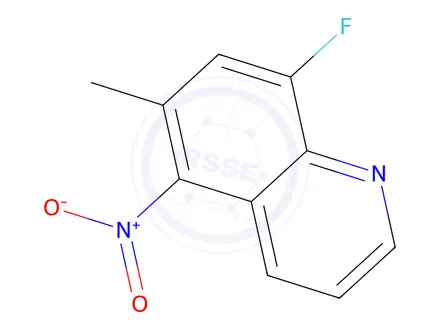Chemical structure of 8-Fluoro-6-methyl-5-nitroquinoline