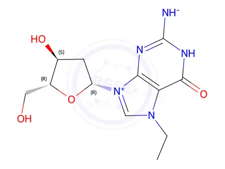 Chemical structure of 7-Ethyl-2’-deoxyguanosine