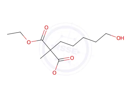 Chemical structure of Diethyl 2-(5-hydroxypentyl)-2-methylmalonate