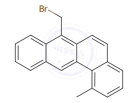 Chemical structure of Benz(a)anthracene, 7-bromomethyl-1-methyl-