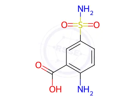 Chemical structure of 2-Amino-5-sulfamoylbenzoicacid
