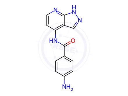 Chemical structure of Benzamide, 4-amino-N-1H-pyrazolo[3,4-b]pyridin-4-yl-(9CI)