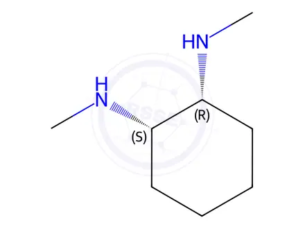 Chemical structure of cis-N1,N2-Dimethylcyclohexane-1,2-diamine hydrochloride